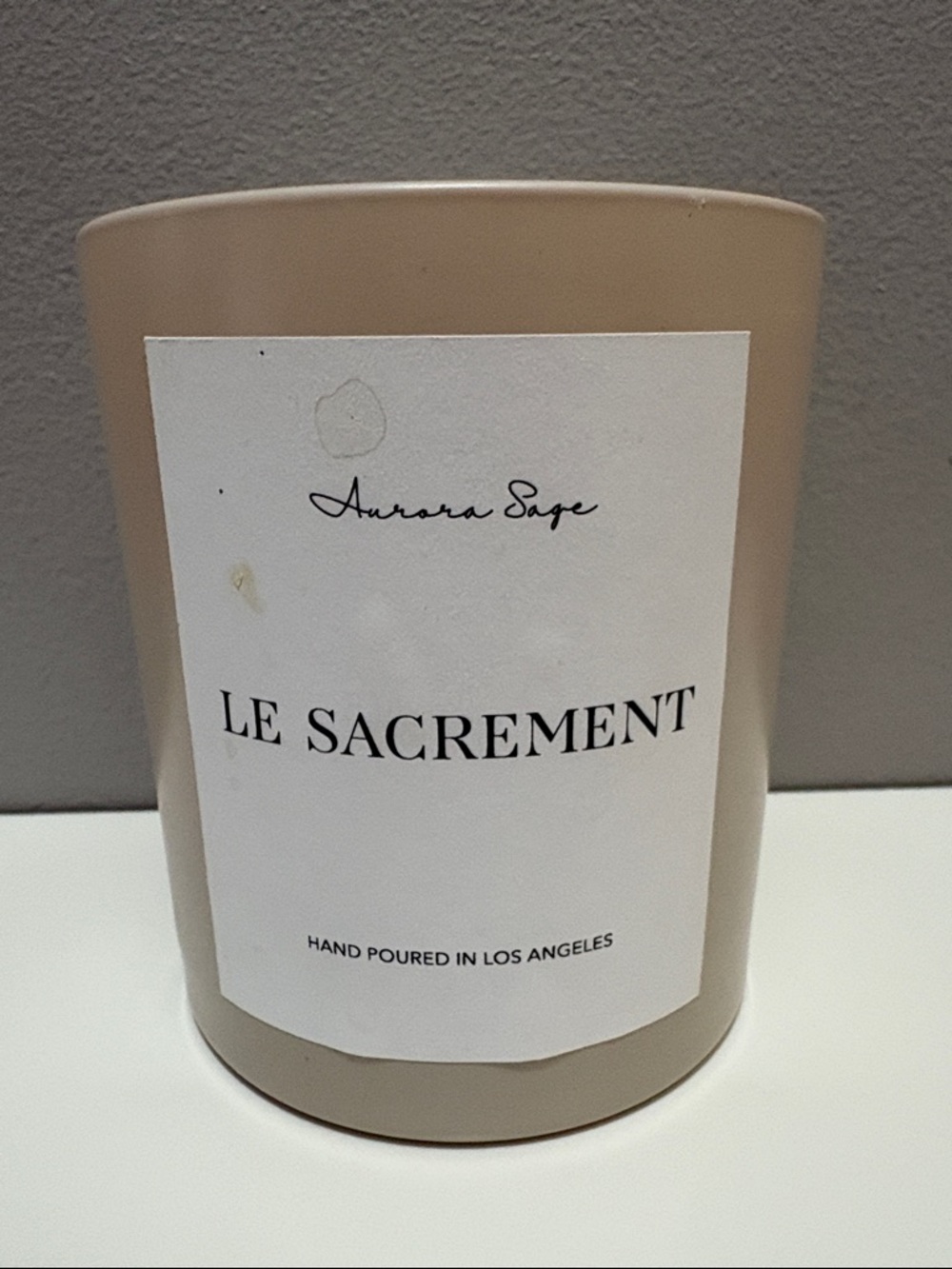 NEW Aurora Sage Le Sacrement Scented Candle Soft Musk Rose Sheer Patchouli